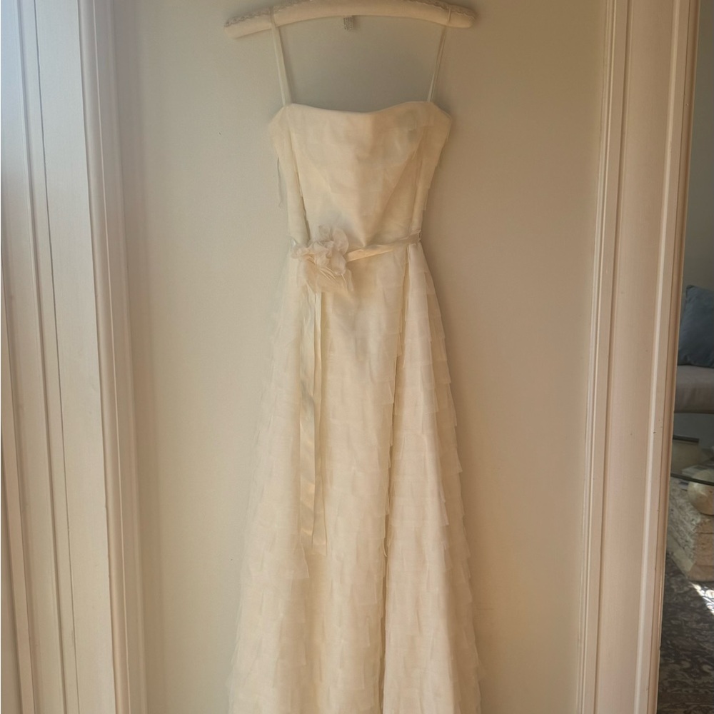 BCBG white NWT tulle long dress